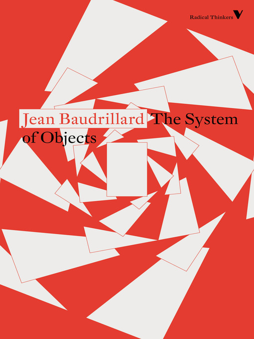 Title details for The System of Objects by Jean Baudrillard - Wait list